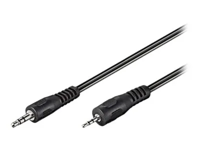 PremiumCord Ljudkabel - mini-phone stereo 3.5 mm hane till mikrostereojack hane - 2 m - skärmad - svart - formpressad