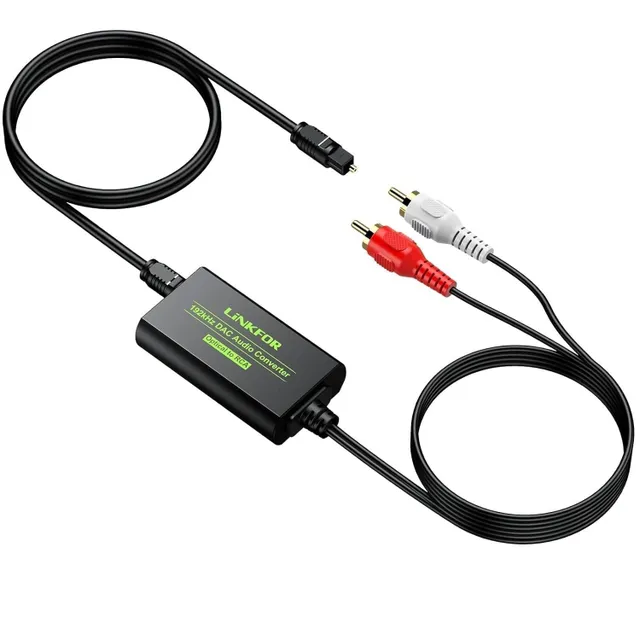 192kHz DAC Digital till Analog Converter Spdif Toslink till Analog Stereo RCA L/R