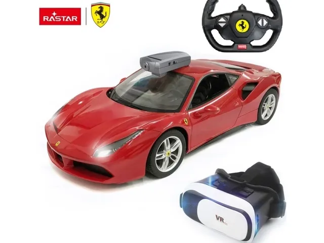 Ferrari 488 GTB fjärrstyrd bil med VR-glasögon + kamera 1:14