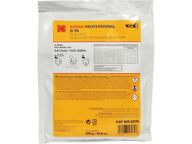 Kodak Professional D-76 Film Developer Powder To Make 3.8L