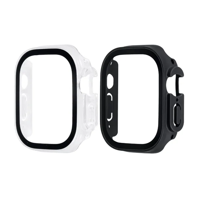 360 skärmskyddshölje Apple Watch Ultra 49 mm 2 pack, svart/transparent