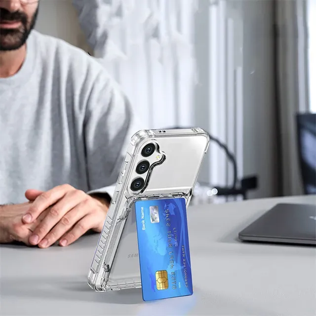med kortfack och ställ till Samsung S24 Plus
