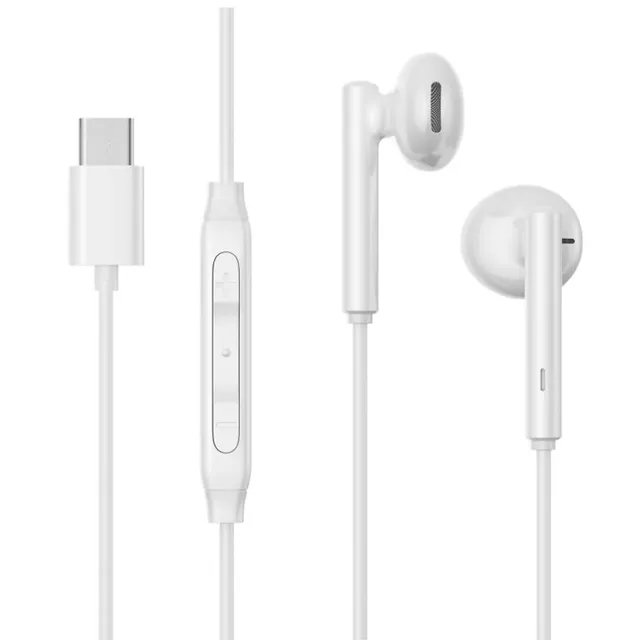 iPhone 16 Hörlurar USB-C Half In-Ear Wired (vit)