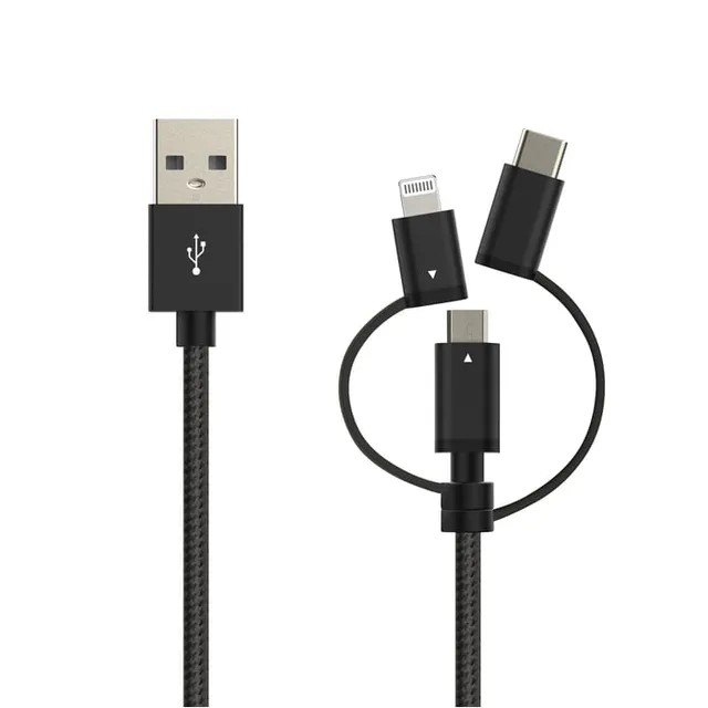 USB-A till Micro-USB, Lightning och USB-C adapter
