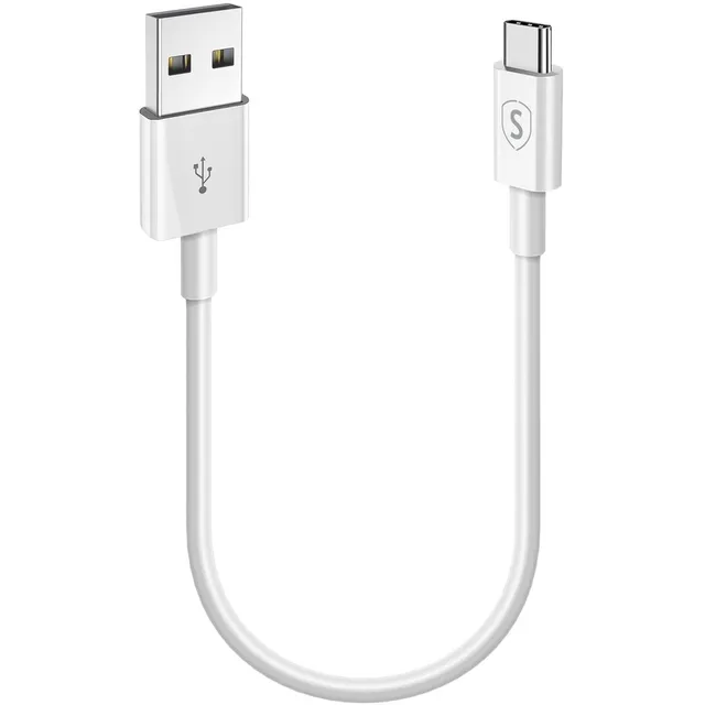 USB-C Cable for Fast Charging 2.4A - 0.25m - White