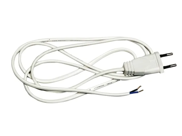 Supply 2X0.75 m/rak euro-kontakt 2 meter vit