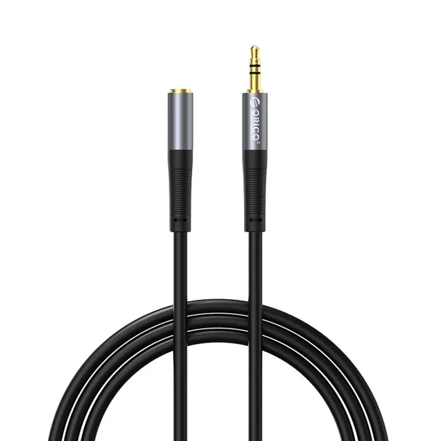 AXF-50 ljudkabel, 3,5 mm mini-jack (hane till hona), 5 m – svart