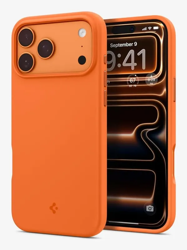Silicone Fit (Mag Fit), Mobilskal, Apple, iPhone 17 Pro Max, 17,5 cm (6.9"), Orange