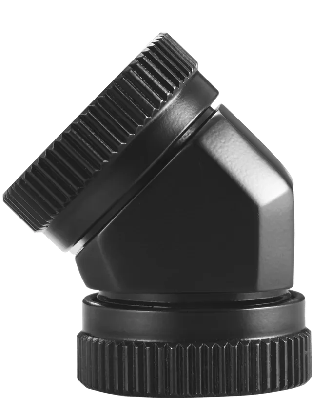 12mm Hard Tube Adapter 45° -Svart
