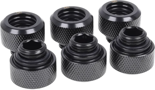 Eiszapfen 13mm Hard Tube CF G1/4 6st -Svart