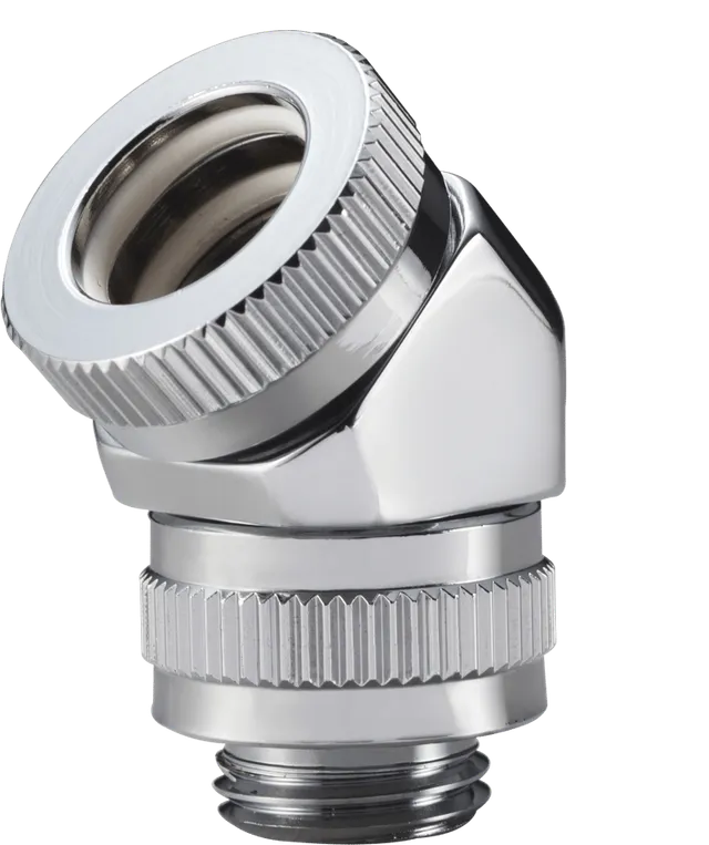 16mm Hard Tube Rotary Fitting 45° G1/4 -Krom