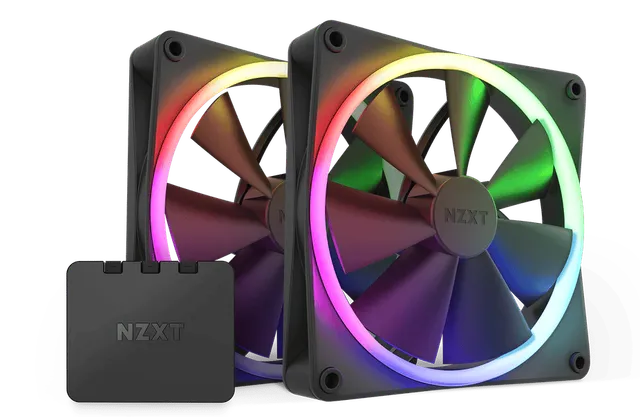 F140 RGB 140mm Svart 2-pack