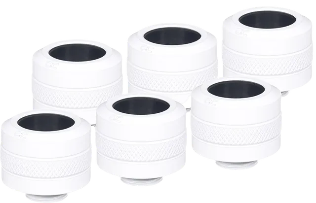 Eiszapfen PRO 16mm HardTube Fitting G1/4 - White Sixpack