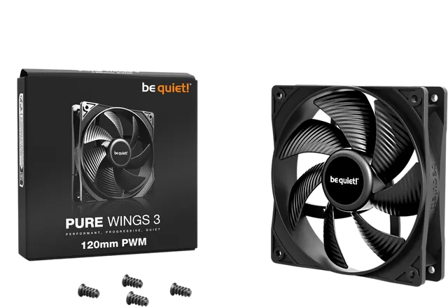 Pure Wings 3 120mm PWM Svart