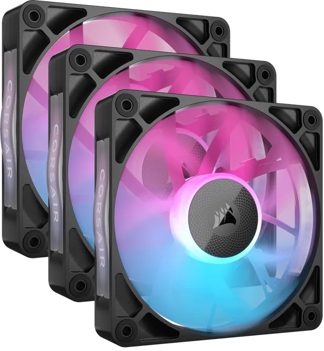 iCUE LINK RX120 RGB Svart 3-pack