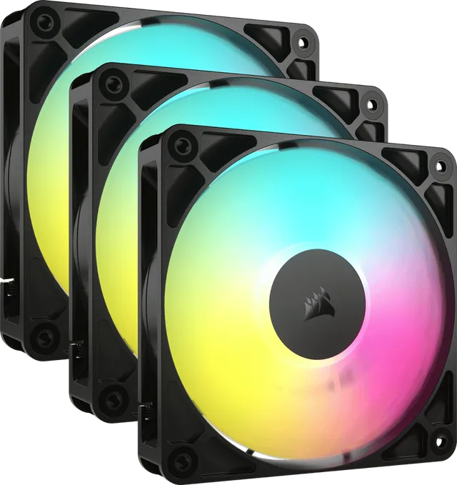 RS120 ARGB Svart 3-Pack