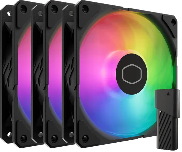 Sickleflow Edge 120 A-RGB 3-pack med kontroll Svart