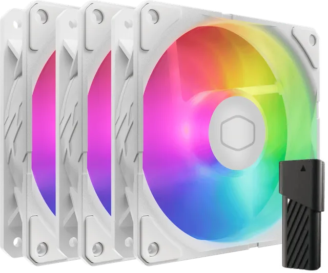 Sickleflow Edge 120 A-RGB 3-pack med kontroll Vit