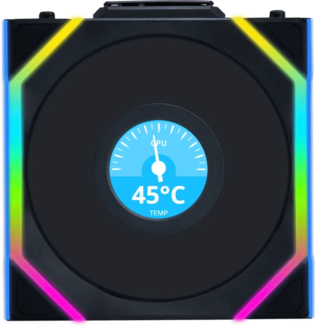 UNI FAN SL120 Wireless LCD Reverse Svart