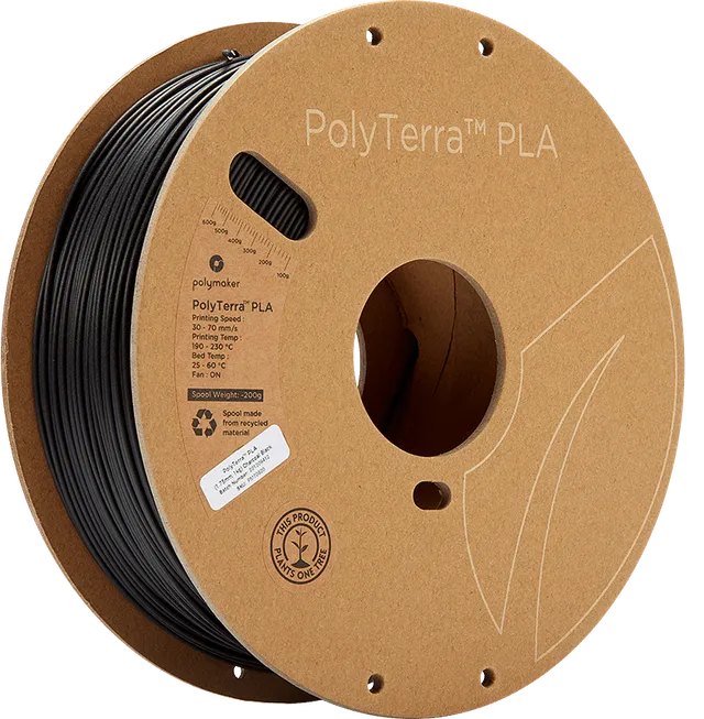 PolyTerra PLA 1.75mm - 1 kg - Svart