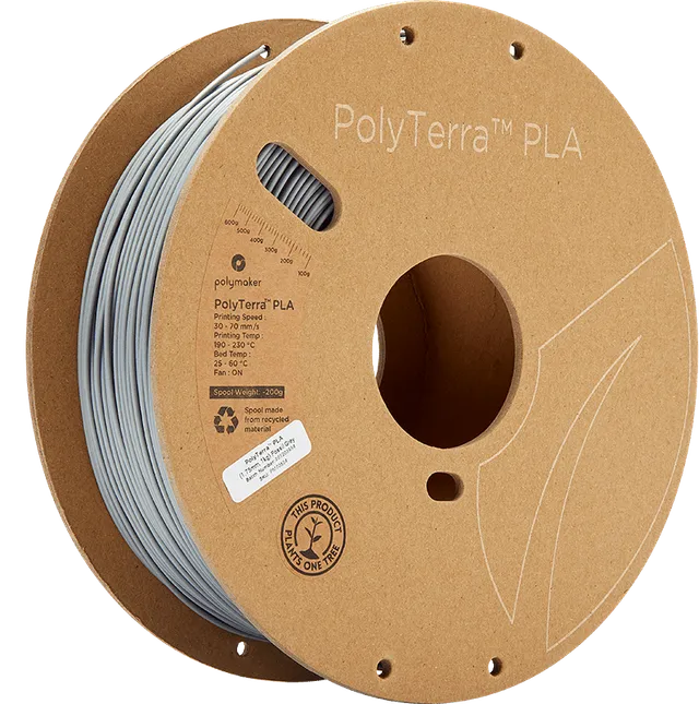 PolyTerra PLA 1.75mm - 1 kg - Grå