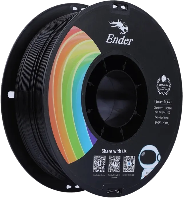 Ender PLA+ 1.75mm - 1 kg - Svart