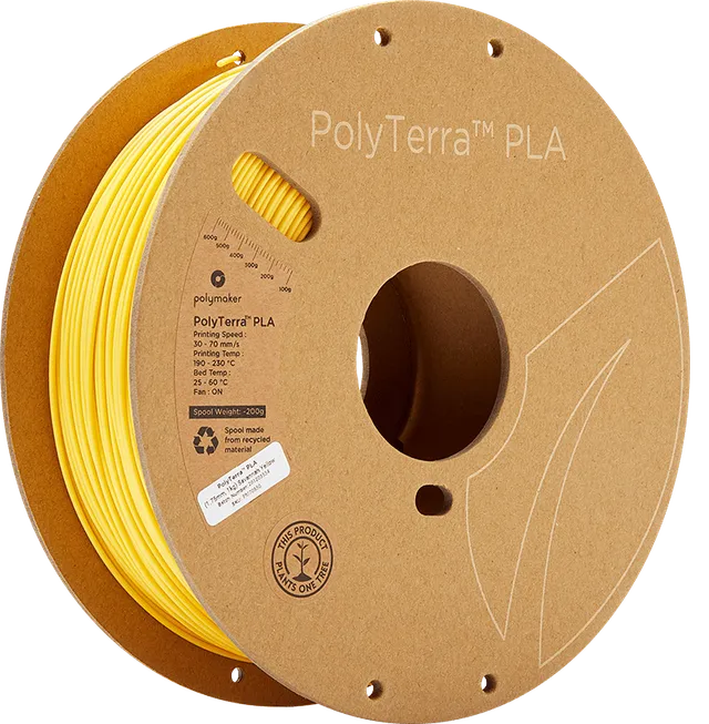 PolyTerra PLA 1.75mm - 1 kg - Gul