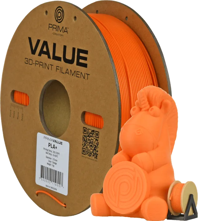 Prima Value PLA+ 1.75mm 1kg - Orange