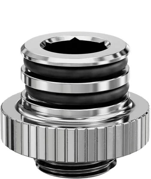 EK-Quantum Torque Push-In Adapter M 7 - Nickel