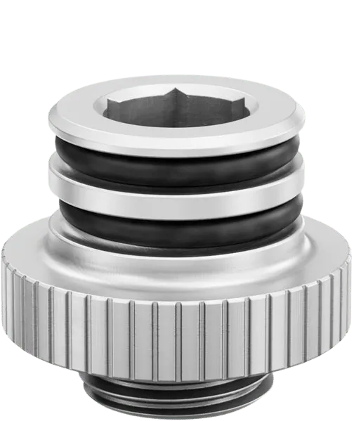 EK-Quantum Torque Push-In Adapter M 7 - Satin Titanium