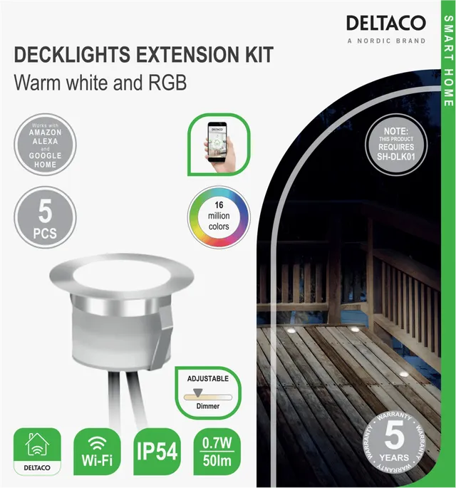 Smart Spotlights för Trall 5 Lampor RGB Extralampor