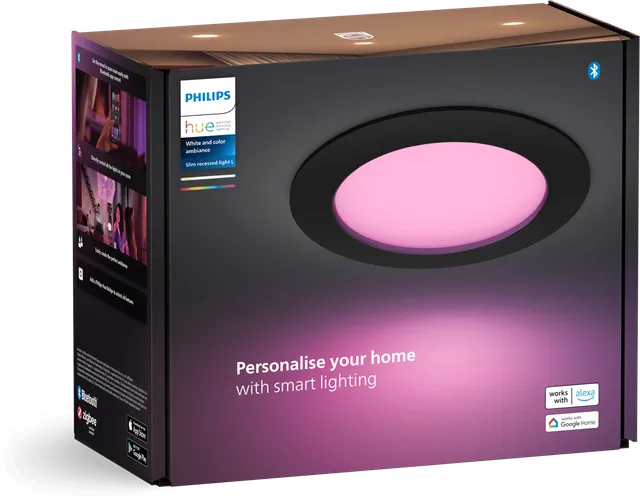 White Color Infälld Spotlight 170mm Svart