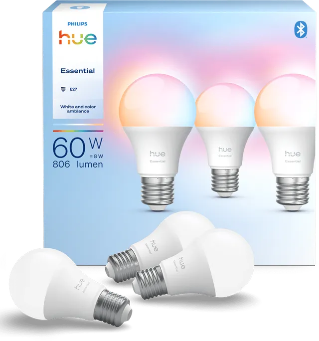 Essential White Color 806lm E27 3-pack
