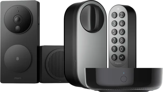 Smart Lock U200 Svart + Smart Video Doorbell G4 + Hub M200