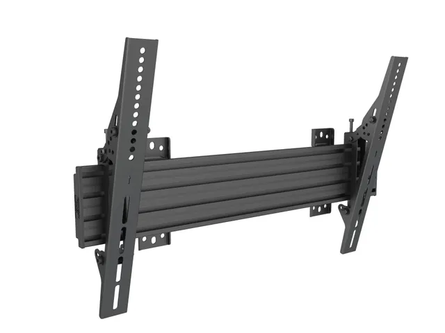 M Wallmount Pro MBW1U - Monteringssats (2 väggplattor, monteringsskena, 2 x lutningsbara armar) - för LCD-display - aluminium, stål - sv