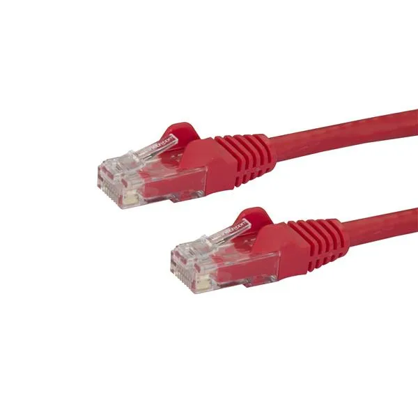 10m CAT6 Ethernet Cable, 10 Gigabit Snagless RJ45 650MHz 100W PoE Patch Cord, CAT 6 10GbE UTP Network Cable w/Strain Relief, Red, Wiring is U