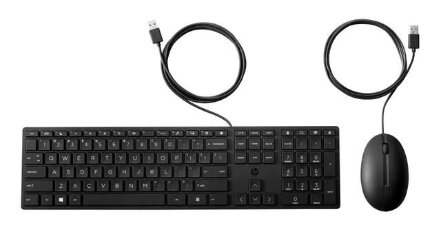 HP Desktop 320MK - Sats med tangentbord och mus - full size - USB - QWERTY - hela norden