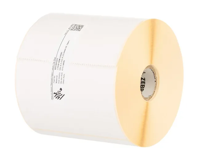 Zebra Z-Perform 1000D - Papper - slät - permanent akrylhäftning - obestruket - perforerad - vit - 102 x 178 mm 400 etikett (er) (1 rulle/rullar x 400) etiketter