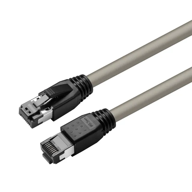 Nätverkskabel skärmad Cat8.1 S/FTP, MicroConnect, LSZH, 2 meter - Grå