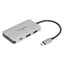 USB-C-adapter 100W PD 4 portar Silver