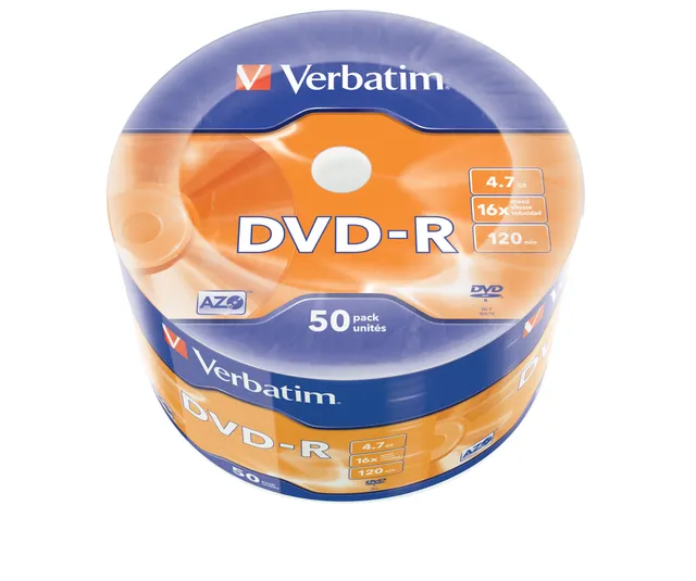 - 50 x DVD-R - 4.7 GB (120 min) 16x - matt silver - spindel