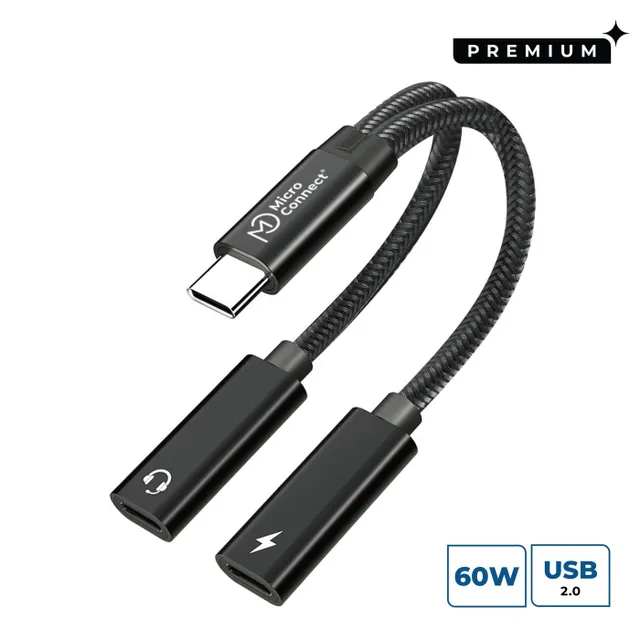 - USB-C till USB-C-hörlurar/laddnings
