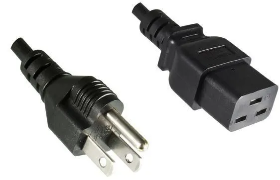 - Strömkabel - NEMA 5-15P (hane) till