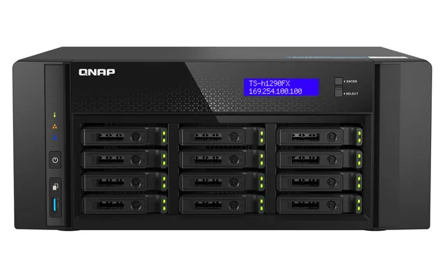 TS-h1290FX - NAS-server - 12 fack - SATA 6Gb/s / PCIe (NVMe) / U.2 - RAM 64 GB - 25 Gigabit Ethernet / 2.5 Gigabit Ethernet - iSCSI support
