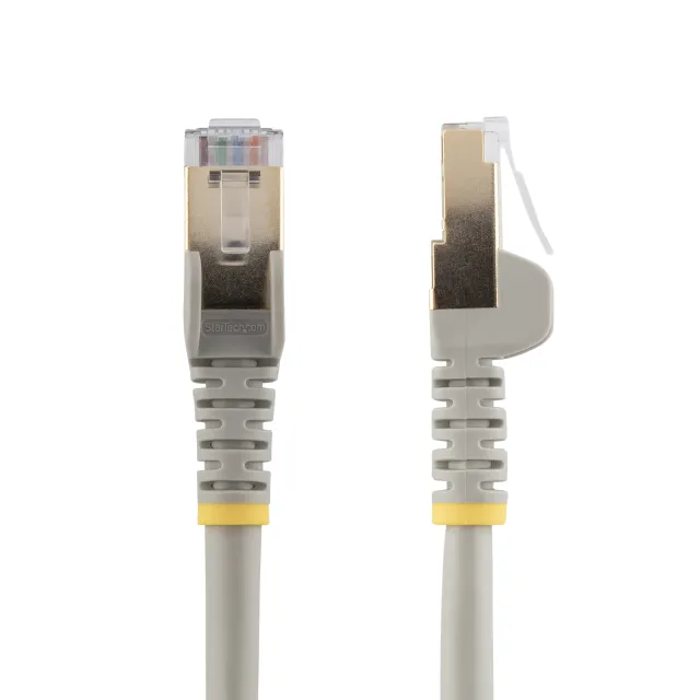 StarTech.com 1.5m CAT6A Ethernet Cable, 10 Gigabit Shielded Snagless RJ45 100W PoE Patch Cord, CAT 6A 10GbE STP Network Cable w/Strain Relief, Grey, U