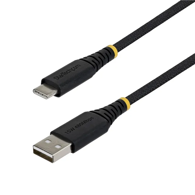 15CM USB-A TO USB-C CABLE BRAIDED USB 2.0 CHARGER CORD