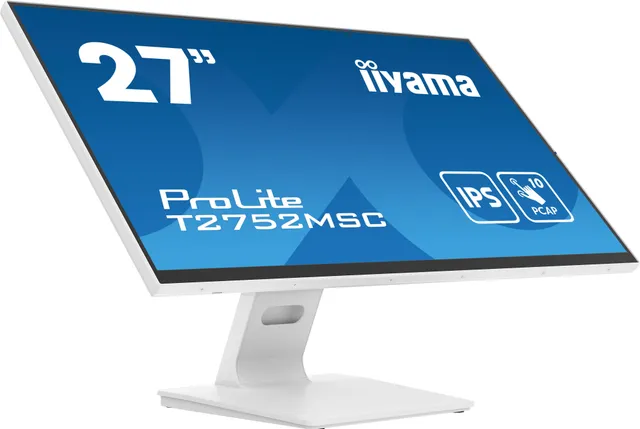 ProLite T2752MSC-W1 - LED-skärm - 27" - pekskärm - 1920 x 1080 Full HD (1080p) @ 60 Hz - IPS - 400 cd/m² - 1000:1 - 5 ms - HDMI, DisplayPort -