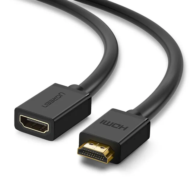 - HDMI-kabel med Ethernet - HDMI hane till HDMI hona - 1 m - stöd för 4K