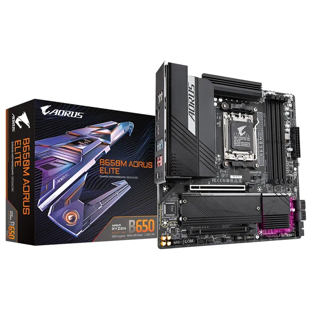 B650M AORUS ELITE Moderkort - AMD B650 - AMD AM5 - DDR5 RAM - ATX