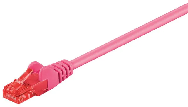 Cat6 UTP RJ45 2m -verkkokaapeli, pinkki